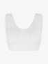 Brassière à détail dentelle et coussinets amovibles - Blanc - 1