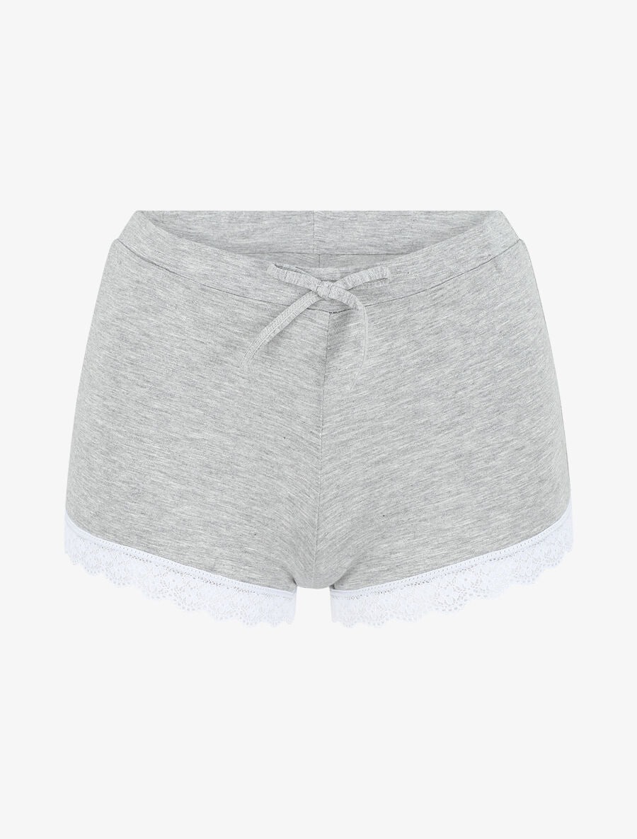 Ensemble pyjama débardeur et short uni - Gris clair - 4