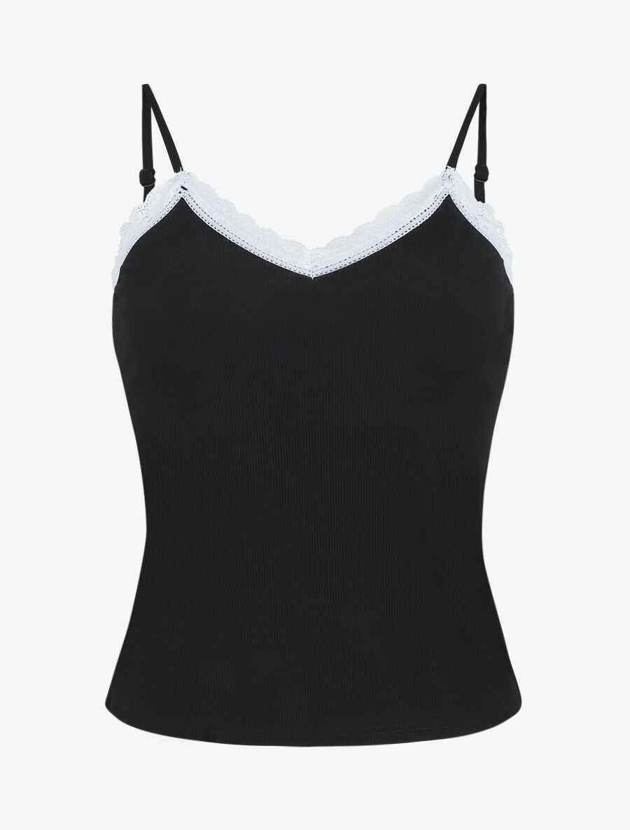Ensemble pyjama côtelé débardeur et short - Noir - 6