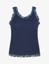 Ensemble pyjama débardeur et short à détail dentelle - Marine - 1