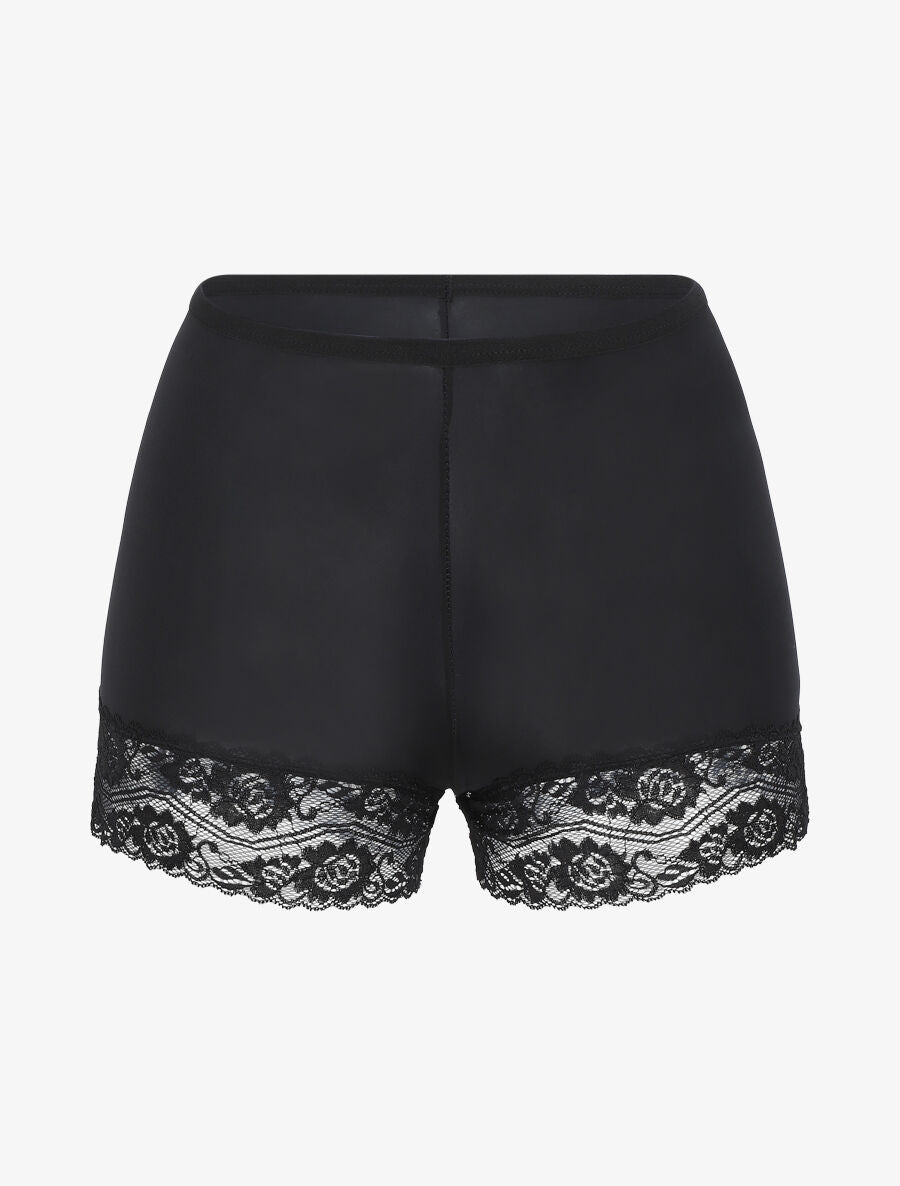 Ensemble pyjama à détail dentelle et noeud - Noir - 4