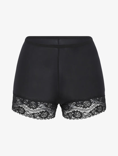 Ensemble pyjama à détail dentelle et noeud - Noir - 4