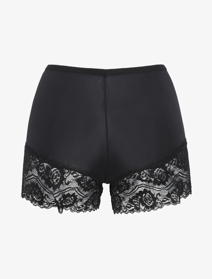 Ensemble pyjama à détail dentelle et noeud - Noir - 5