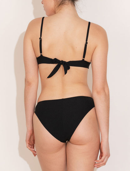 Bikini texturé à anneaux - Noir - 2