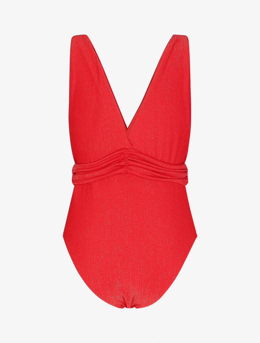 Maillot de bain une pièce irisé - Rouge - 4