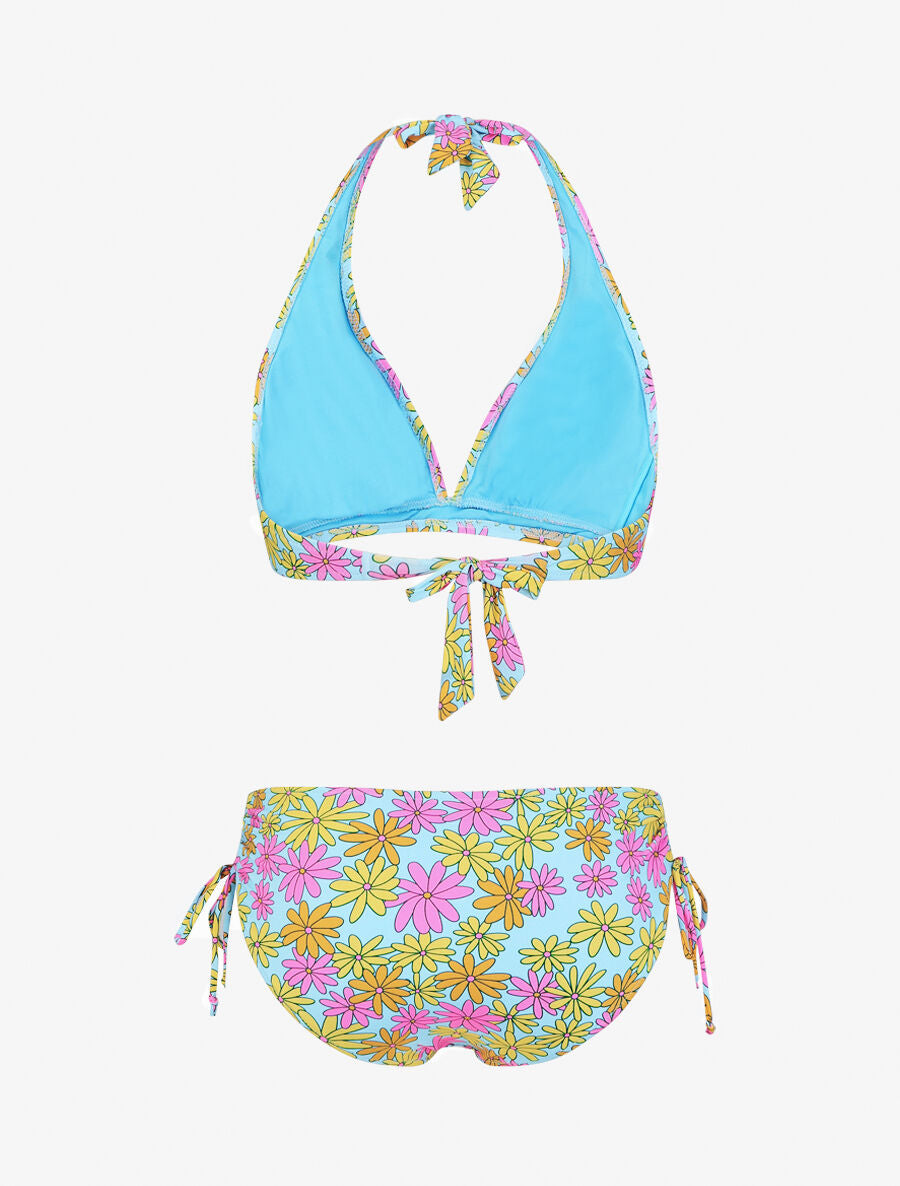 Bikini imprimé floral - Bleu ciel - 2