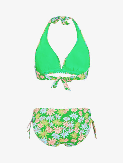 Bikini imprimé floral - Vert fluo - 2
