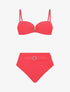 Bikini irisé taille haute - Rose fluo - 1