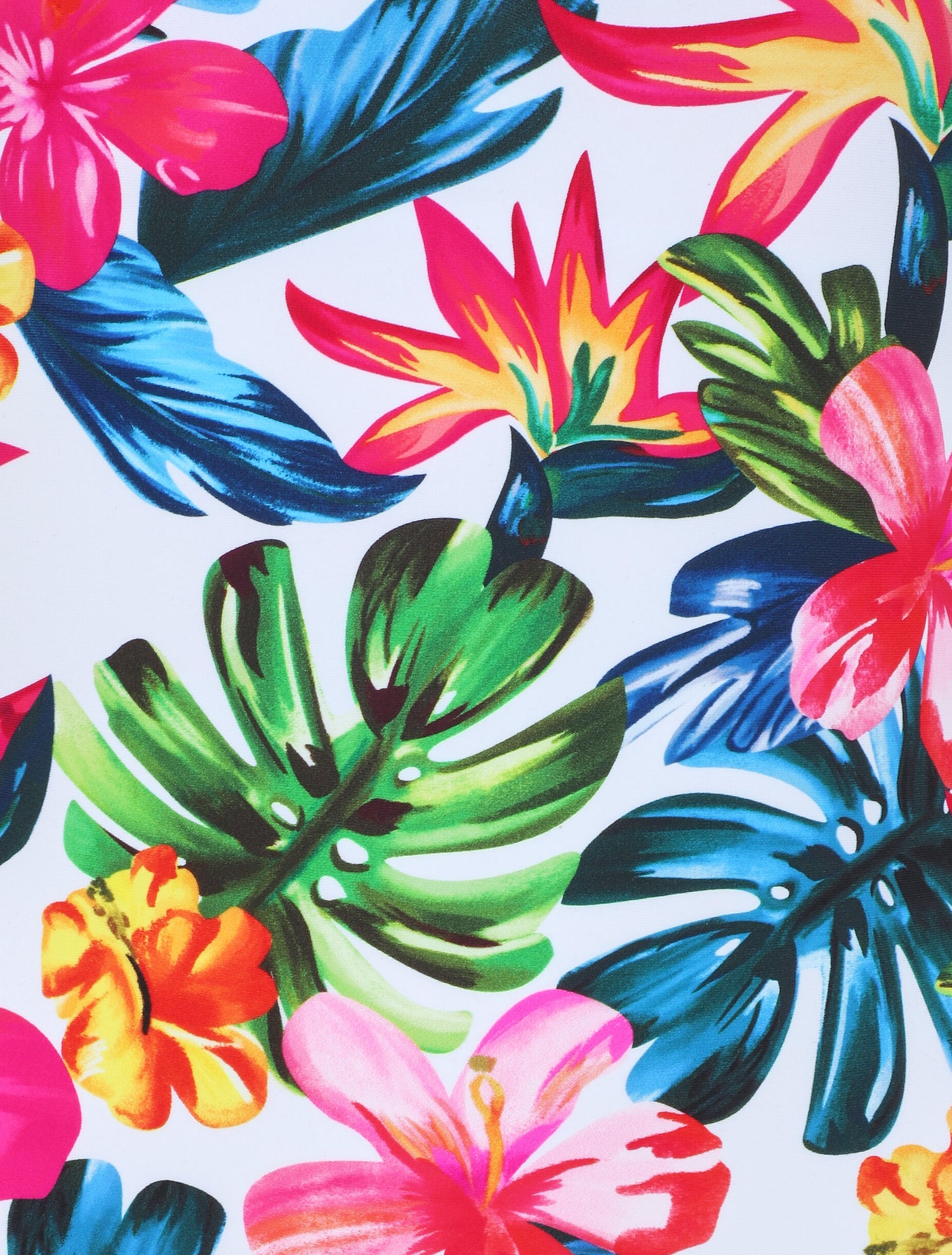 Maillot de bain une pièce imprimé tropical - Blanc - 5