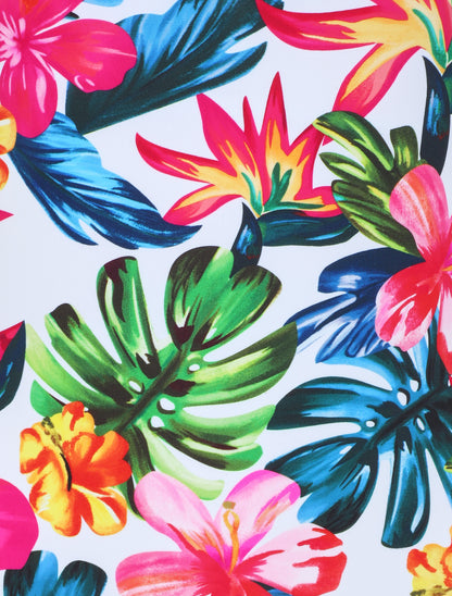 Maillot de bain une pièce imprimé tropical - Blanc - 5