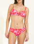 Bikini imprimé fleurs hawaïennes - Rose fluo - 1
