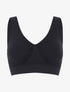Brassière uni avec coussinets amovibles - Noir - 4