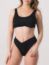 Bikini brassière et tanga montant - Noir - 1