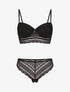 Ensemble lingerie en dentelle - Noir - 1