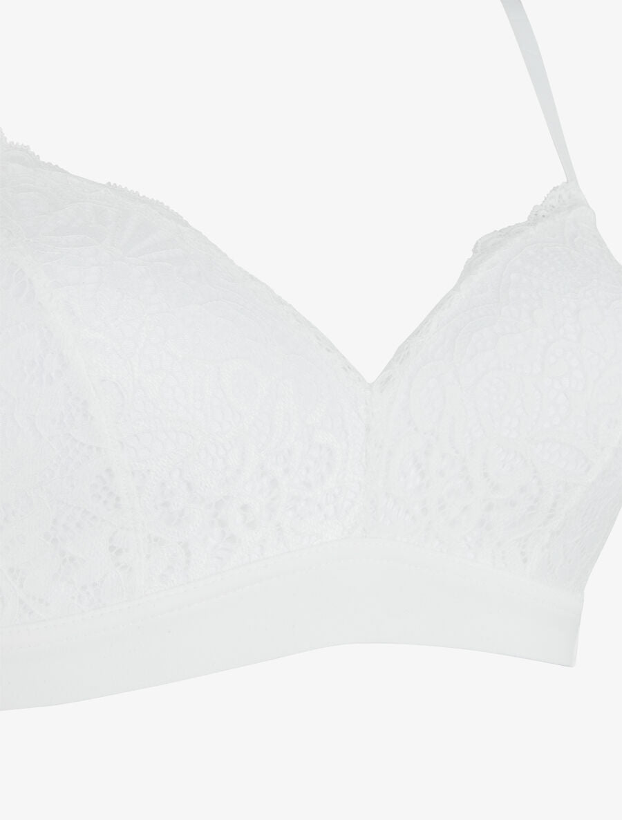 Ensemble lingerie en dentelle sans couture - Blanc - 3