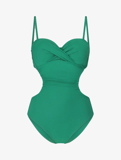 Trikini uni torsadé - Vert - 1