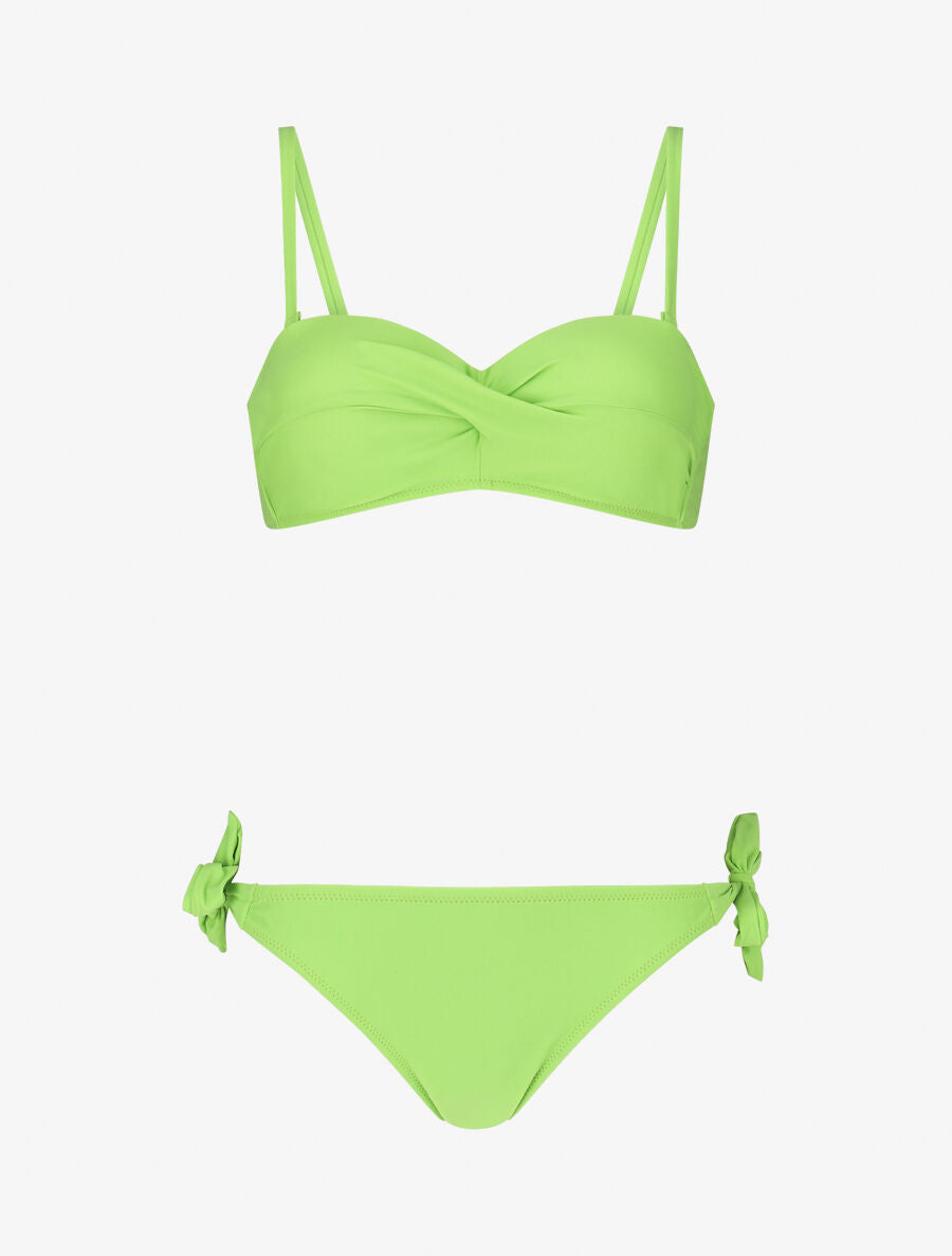 Maillot de bain 2 pièces torsadé - Vert pomme - 4