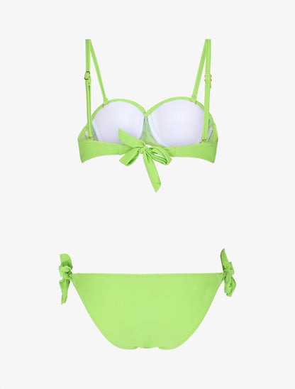 Maillot de bain 2 pièces torsadé - Vert pomme - 2