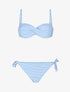 Bikini imprimé rayé - Bleu ciel - 4