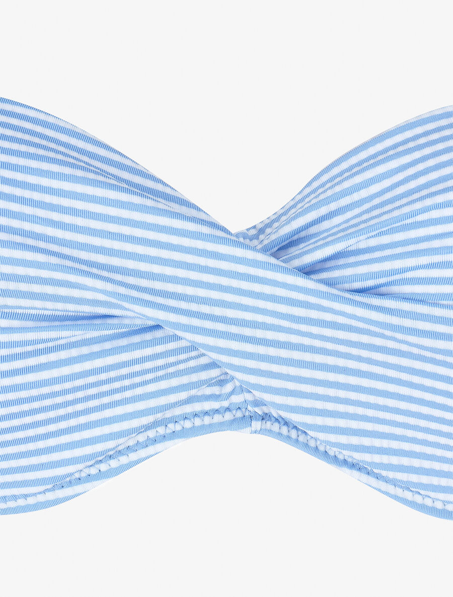 Bikini imprimé rayé - Bleu ciel - 3