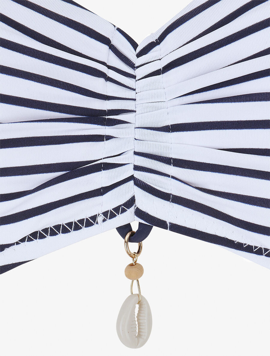 Bikini à imprimé style marinière - Blanc - 3