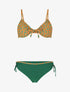 Bikini à imprimé graphique - Vert - 1