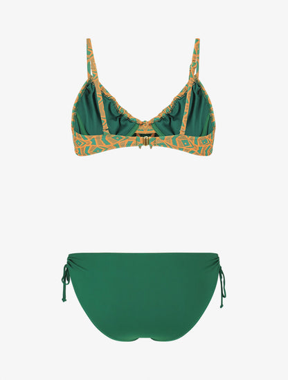 Bikini à imprimé graphique - Vert - 2
