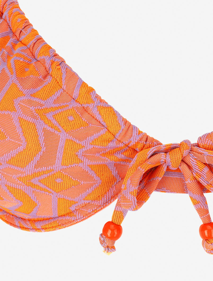 Bikini à imprimé graphique - Orange - 3
