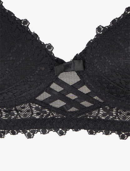 Ensemble lingerie en dentelle fantaisie - Noir - 3