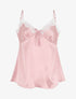 Ensemble caraco et short de pyjama satiné - Rose - 1