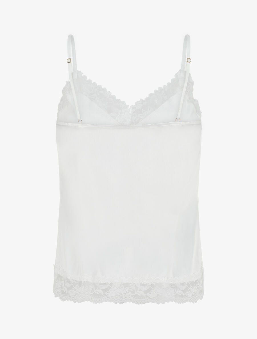 Ensemble caraco et short de pyjama à dentelle - Blanc - 2