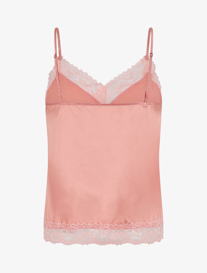 Ensemble caraco et short de pyjama à dentelle - Rose - 2