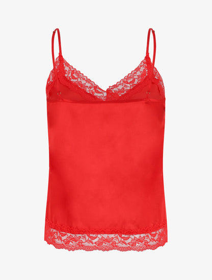 Ensemble caraco et short de pyjama à dentelle - Rouge - 2