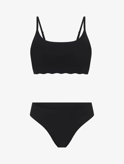 Ensemble brassière et culotte invisibles - Noir - 2
